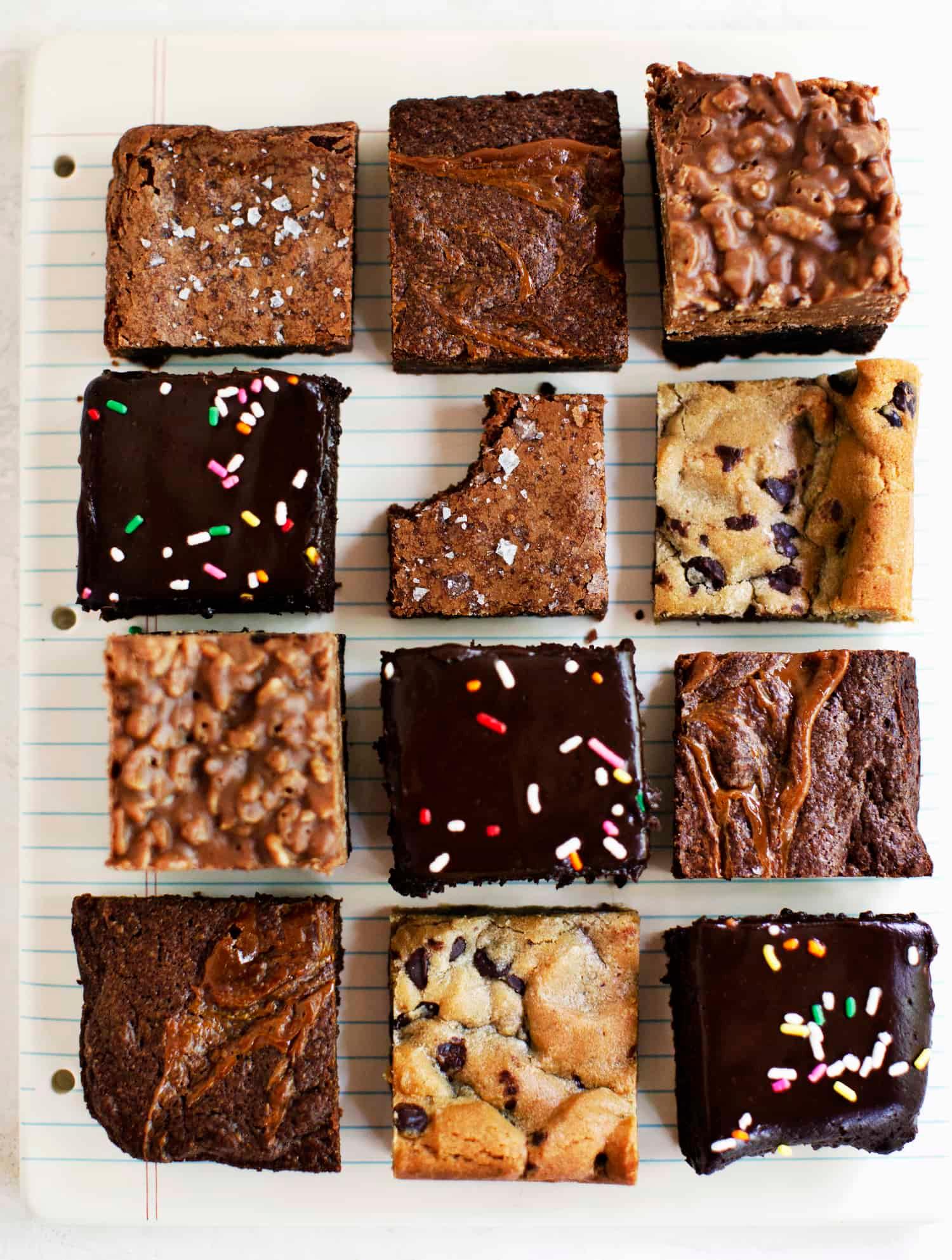 a variety of delicious brownie desserts