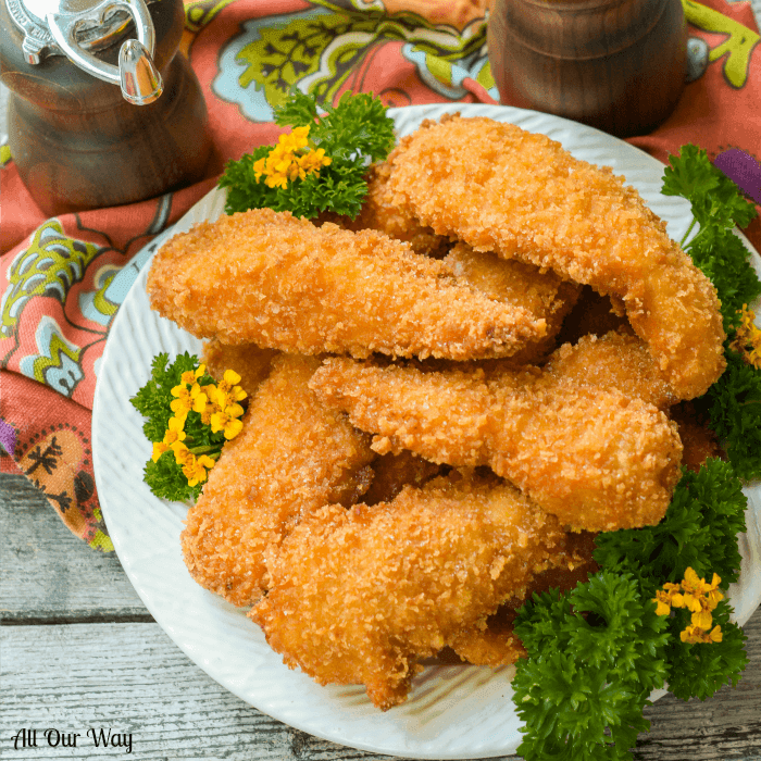 golden, crispy vanilla bean fried chicken pieces