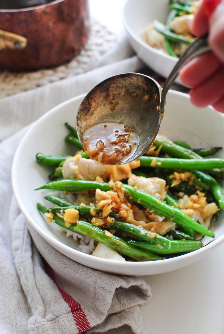 steamed velvet beans with ginger and garlic