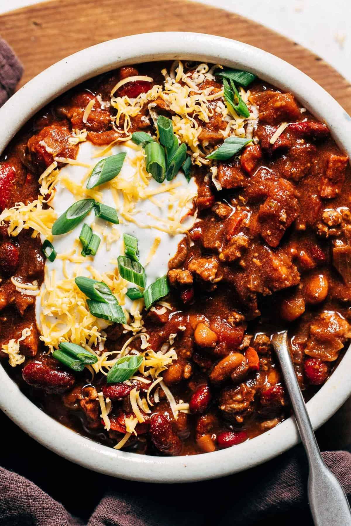 Slow cooker chili recipe