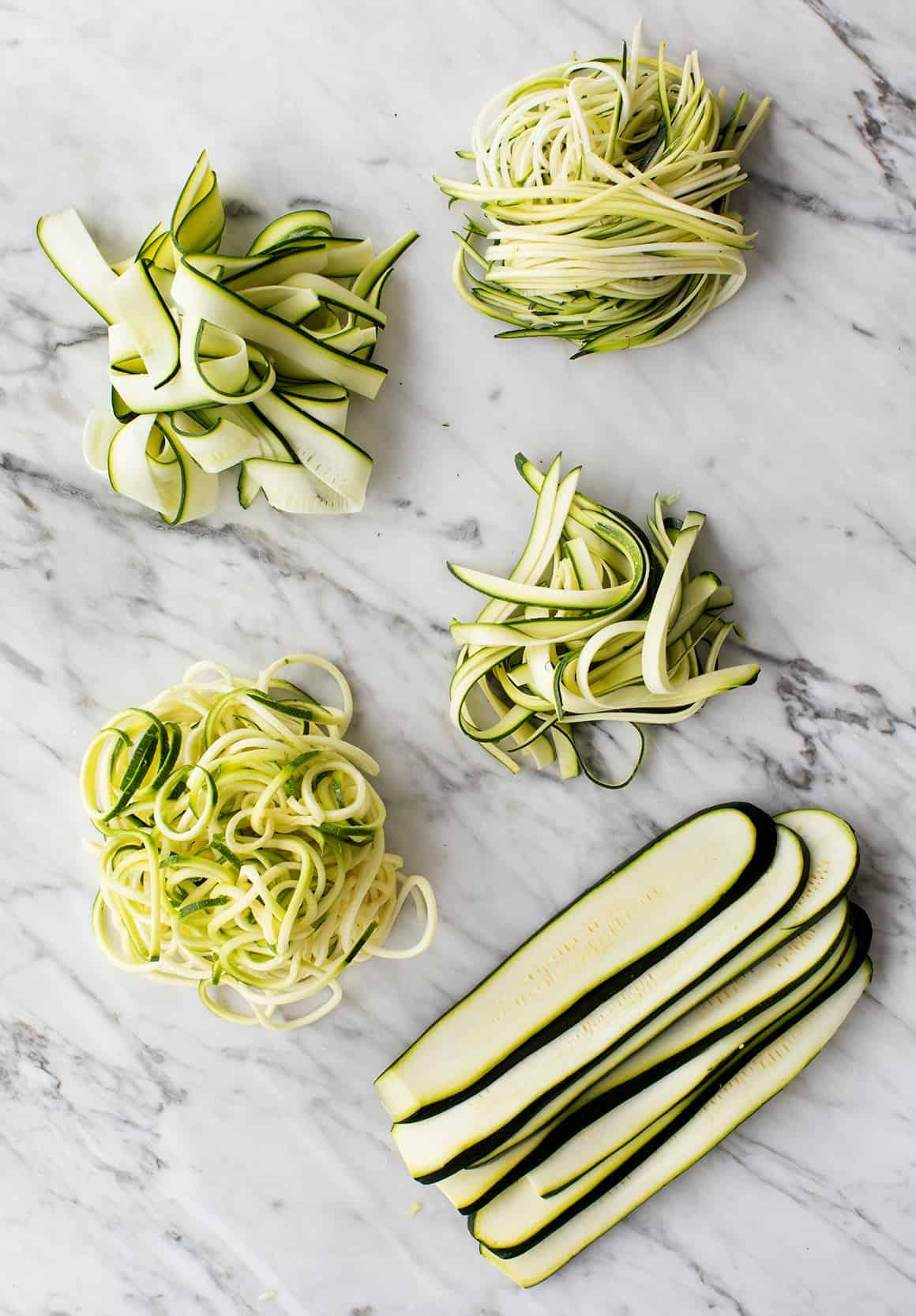 spiralized zucchini noodles