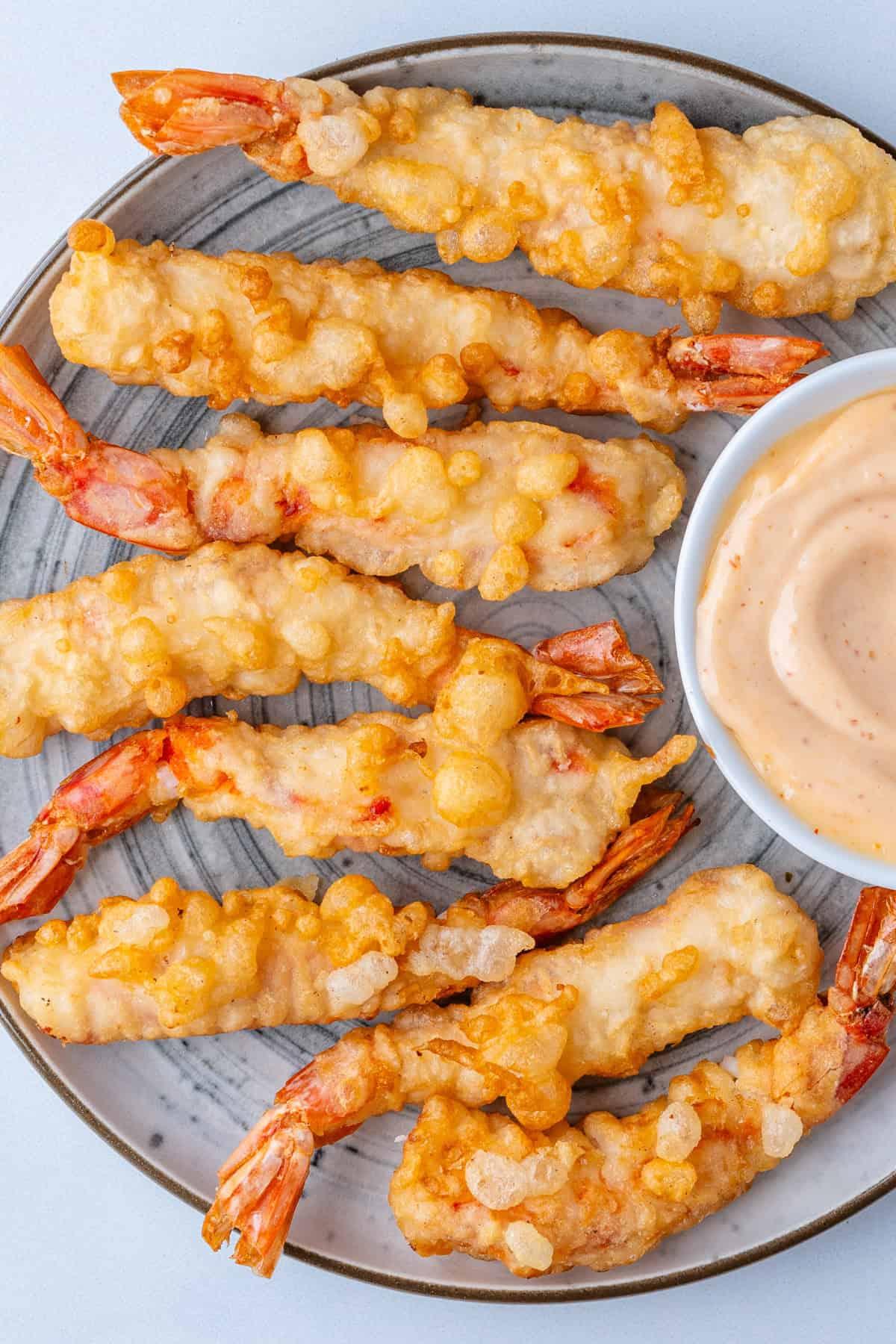 Bufflehead Tempura with Shrimp served on a plate