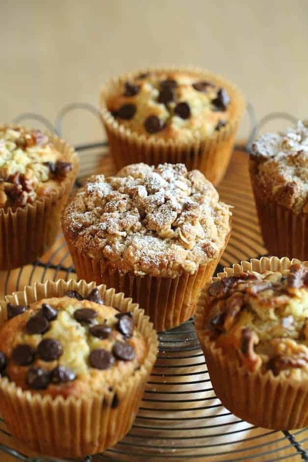 muffins with toppings