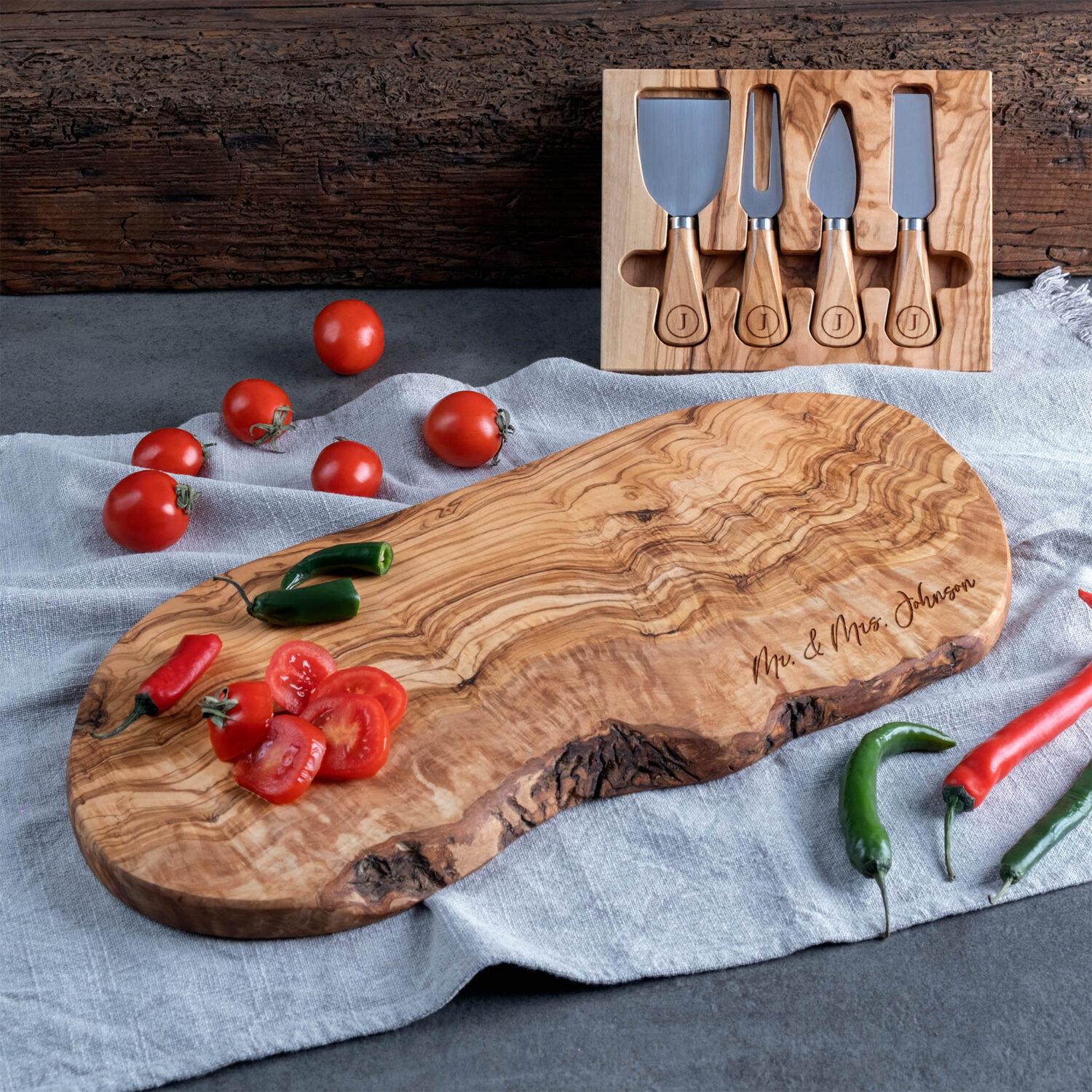 A rustic wooden board laden with low-carb Gruyere and walnut crackers, cheese knife nearby.