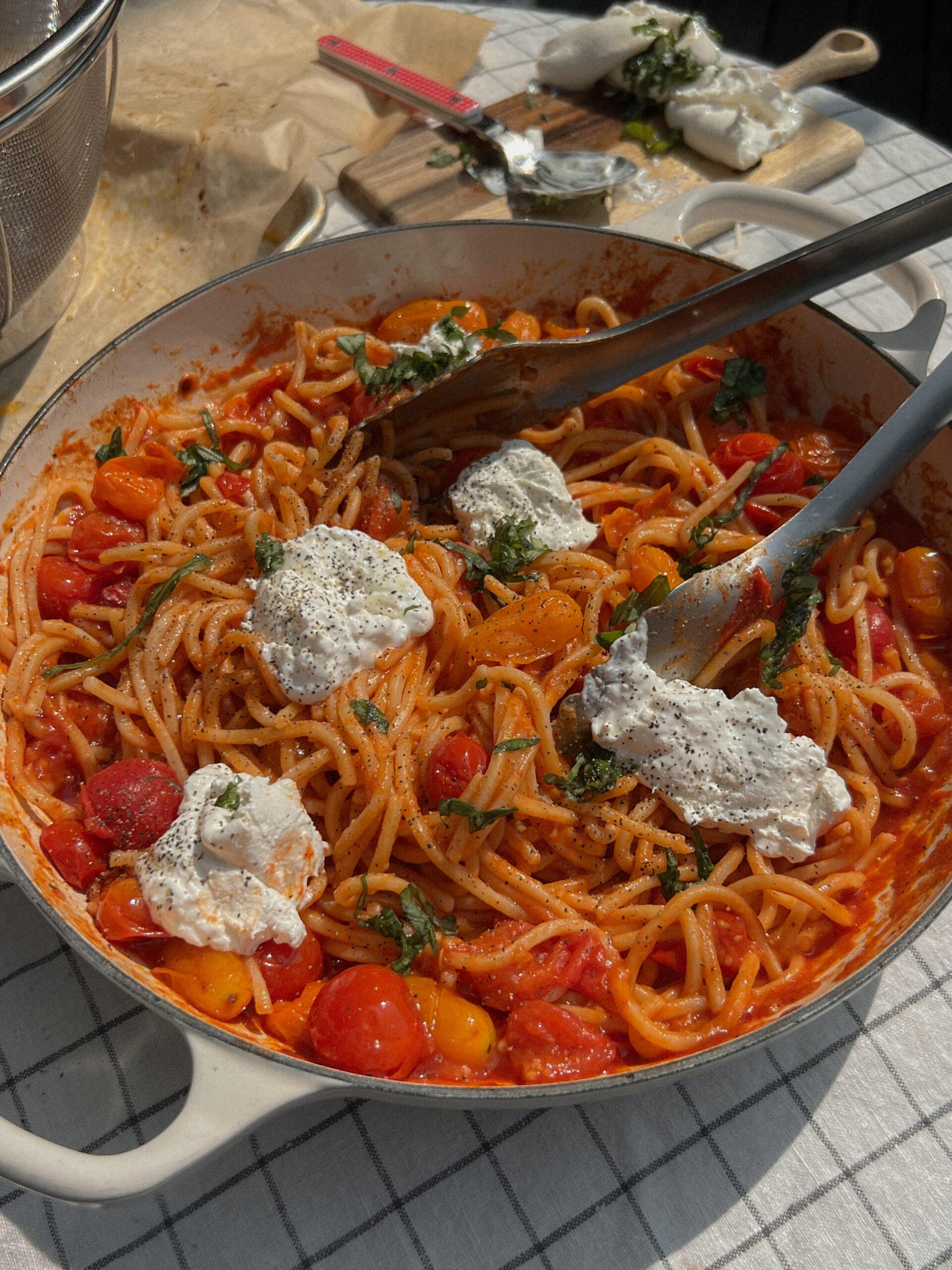 roasted tomato and garlic gluten-free pasta