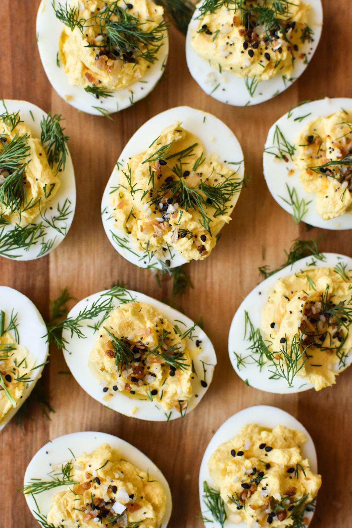 Everything Bagel Deviled Eggs Platter