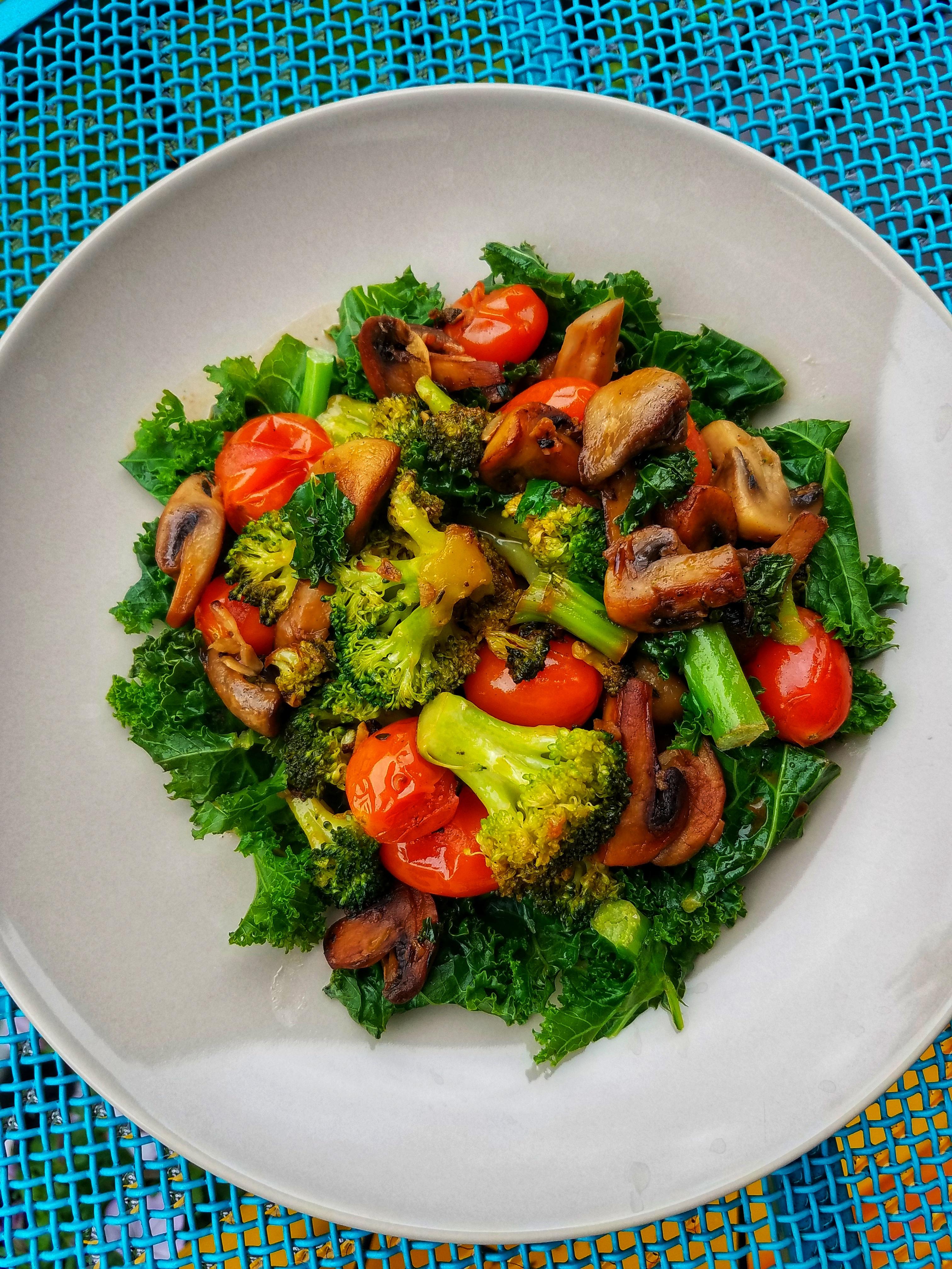 plate of sauteed vegetables