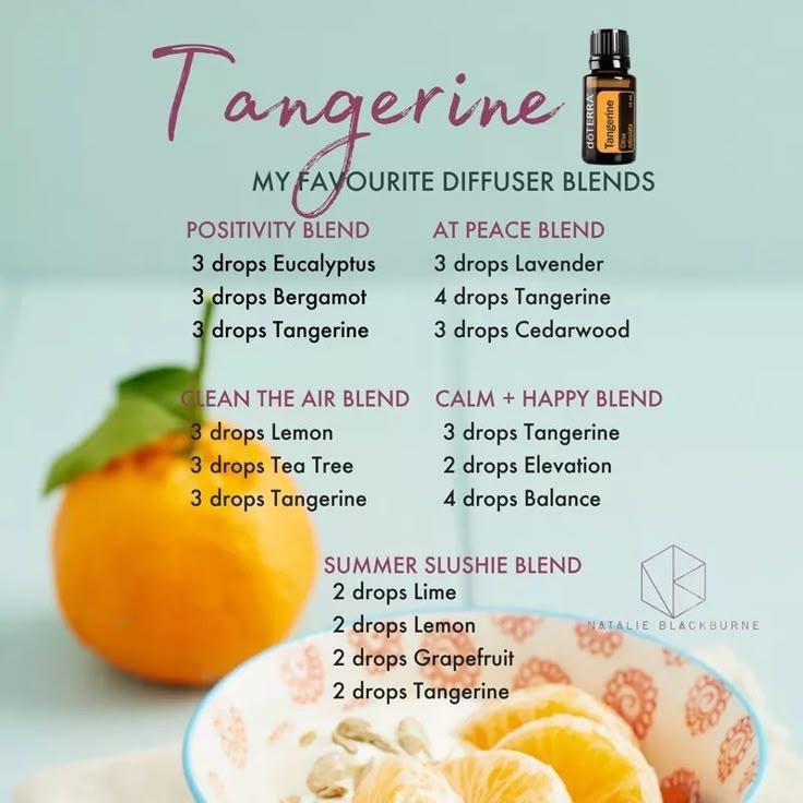 tangerine essential oil diffuser blend