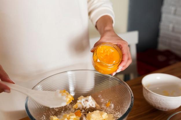 A close up of the ingredients in a bowl
