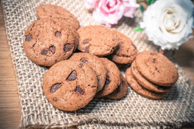 close-up of cookies on plate