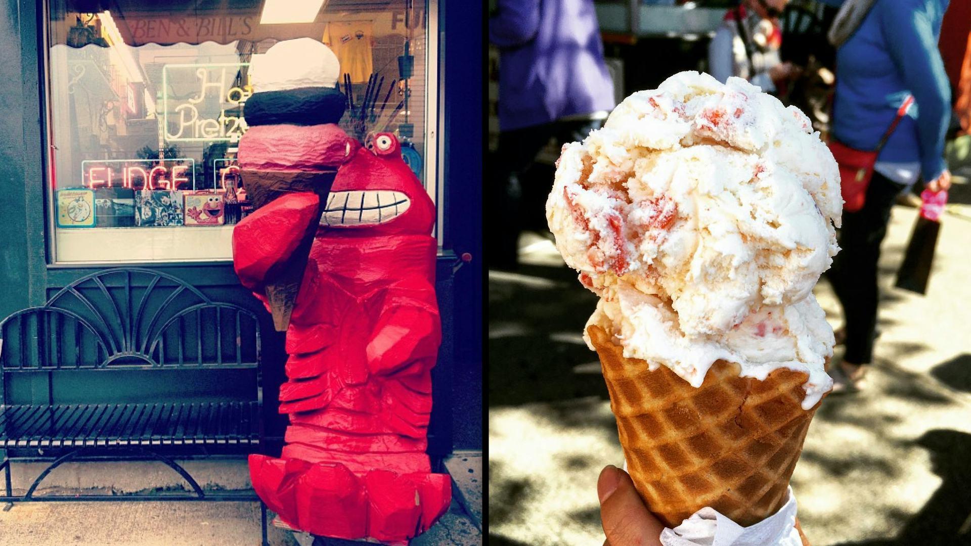 lobster next to ice cream