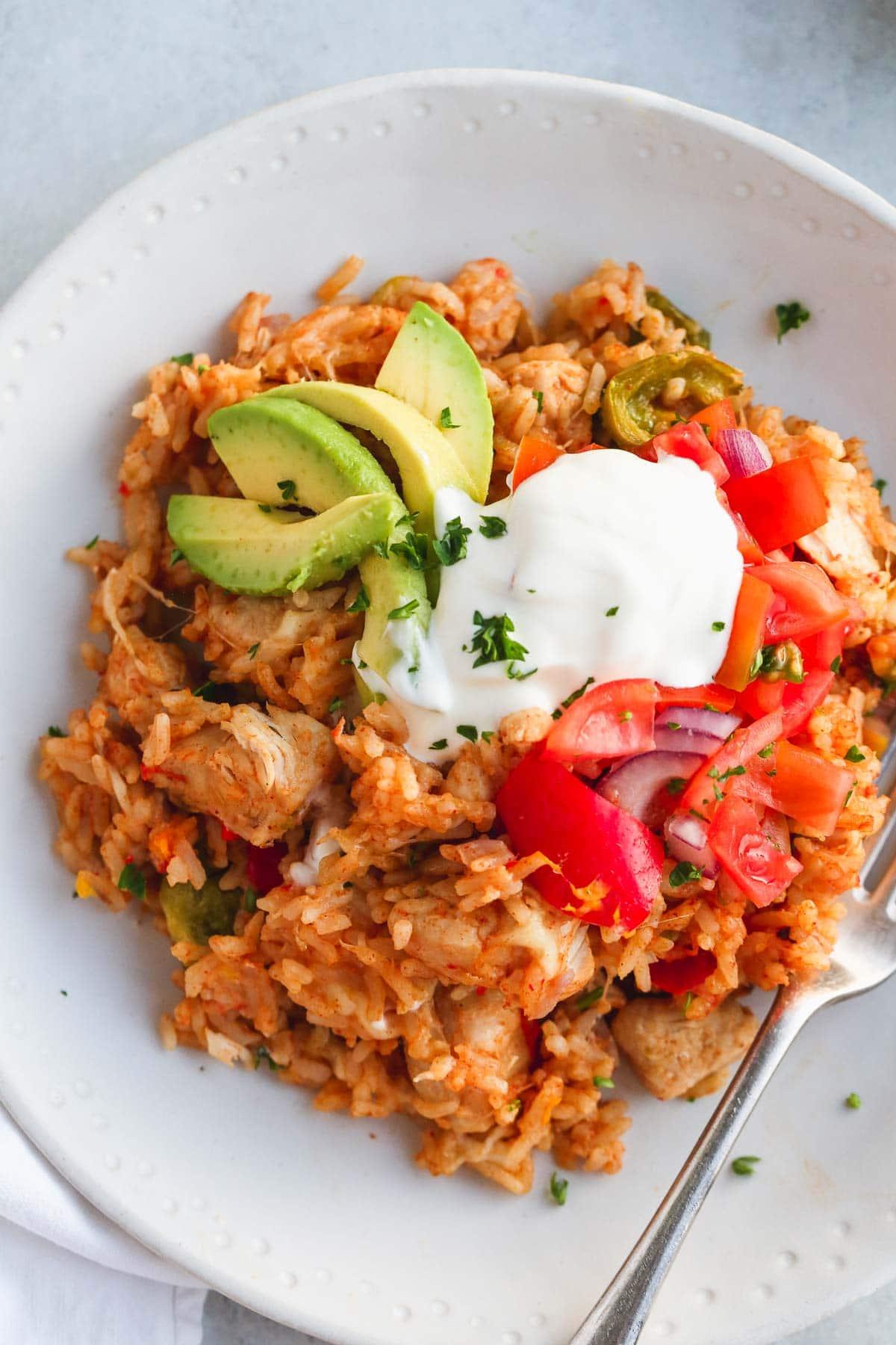 Instant Pot Chicken Fajita Rice Bowls