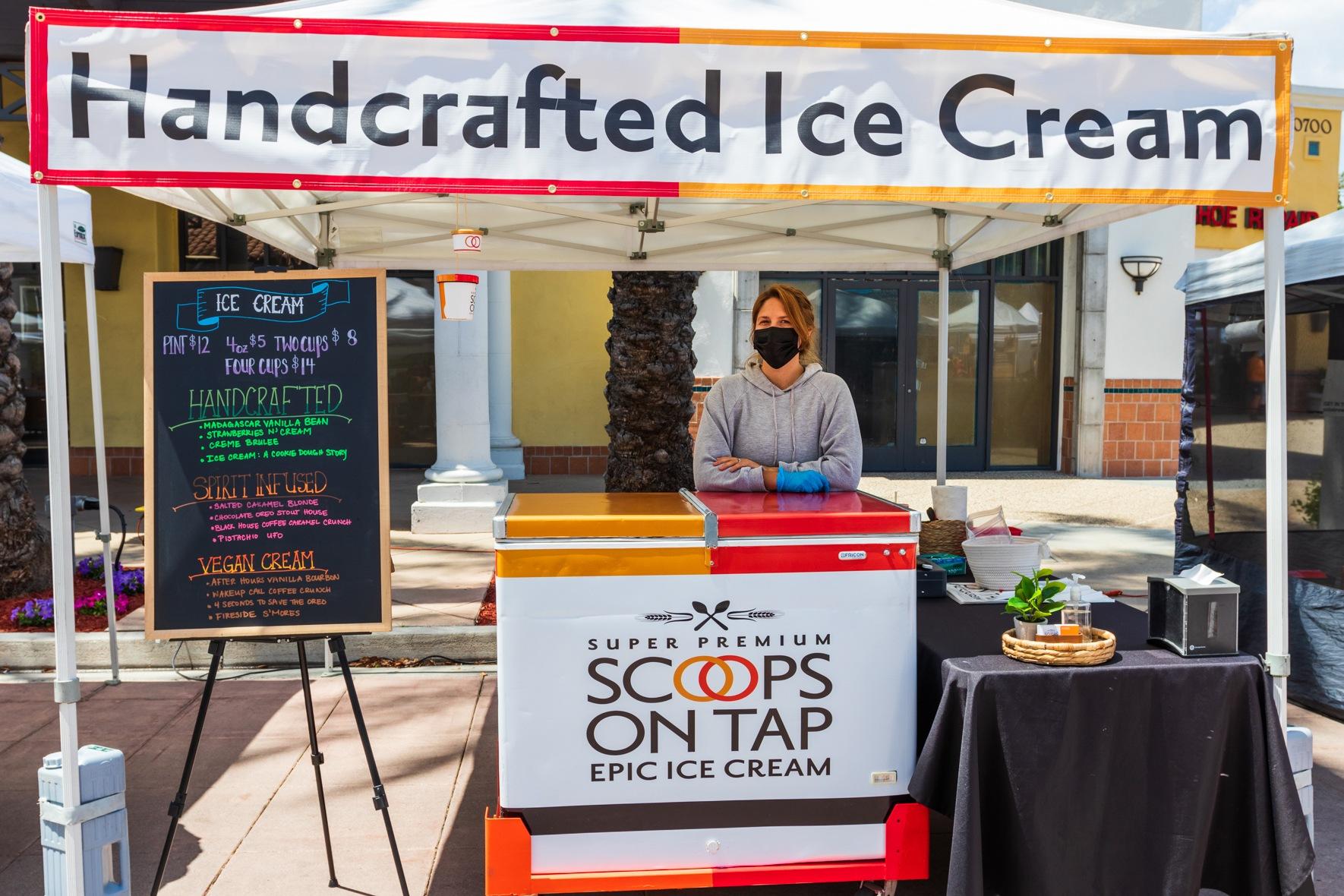 farmers market ice cream stand