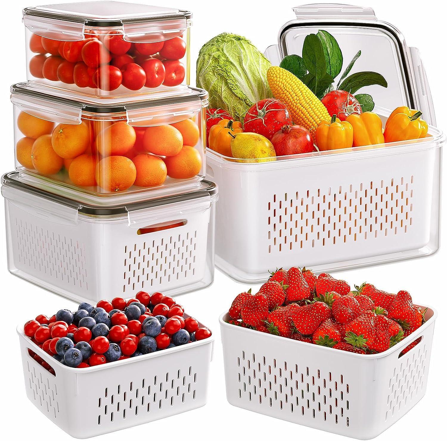 produce in storage containers