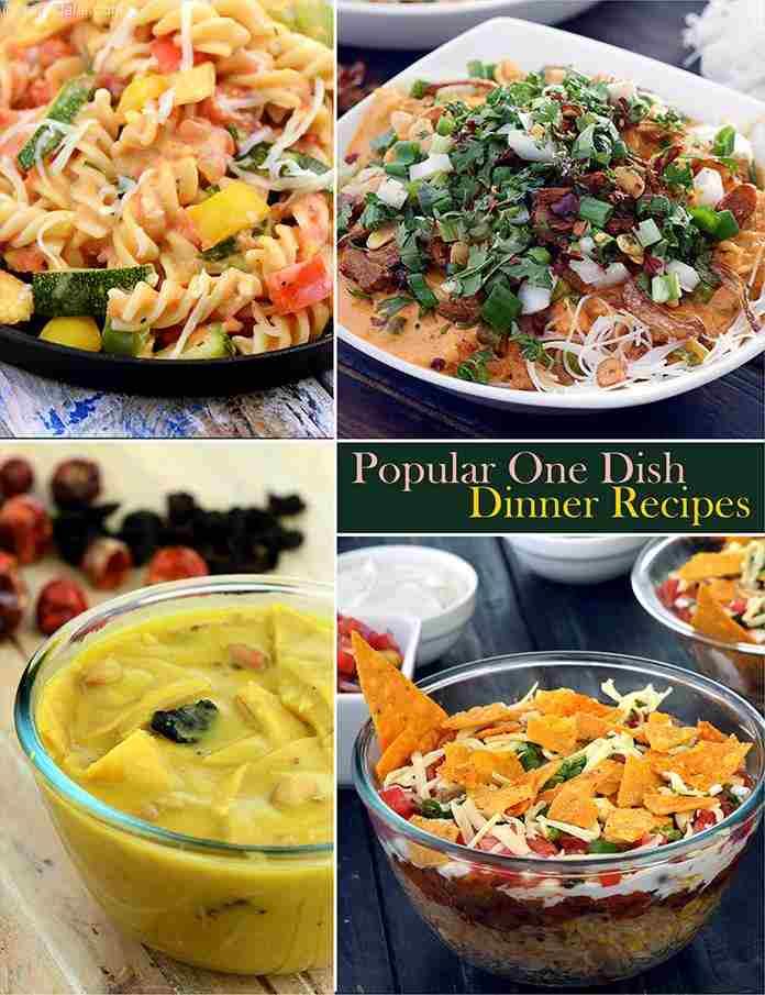 a colorful assortment of one-pot meals