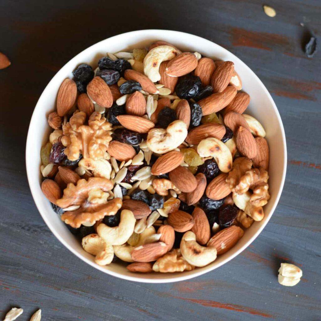 trail mix in a bowl