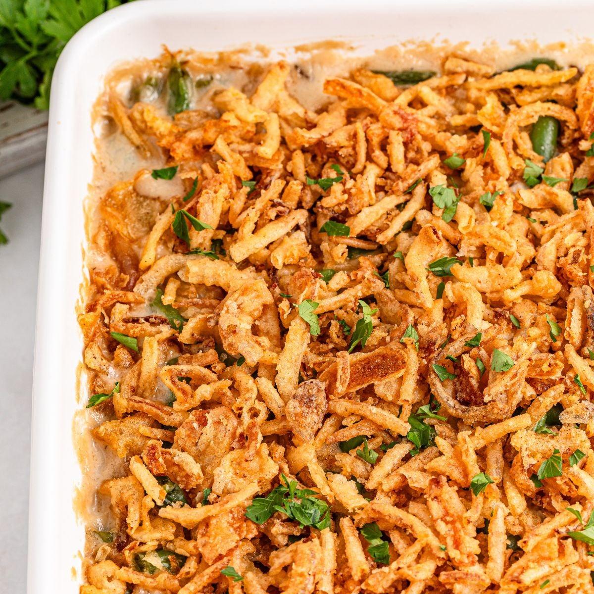 The Secret to Creamy Green Bean Casserole Perfection | Savory Touch