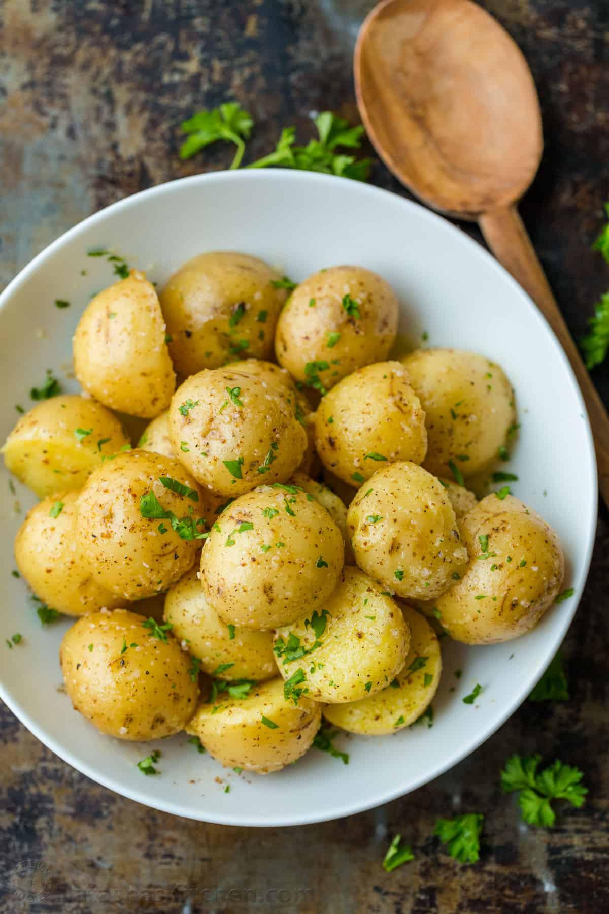 Variety of potato dishes made with boiled potatoes