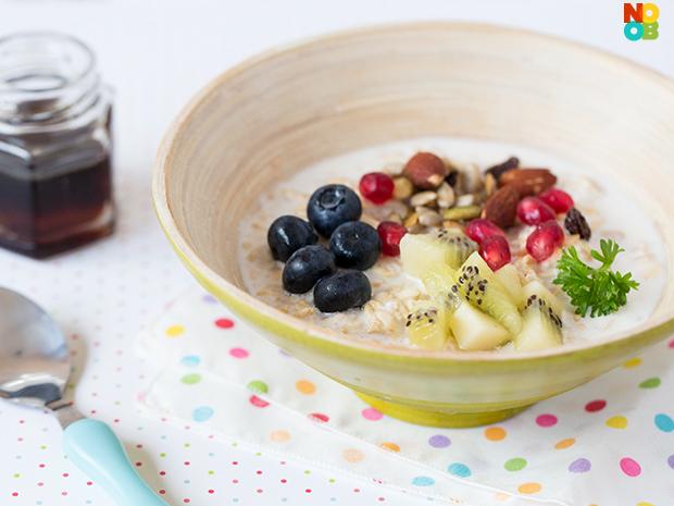 A spoonful of eggplant tomato overnight oats