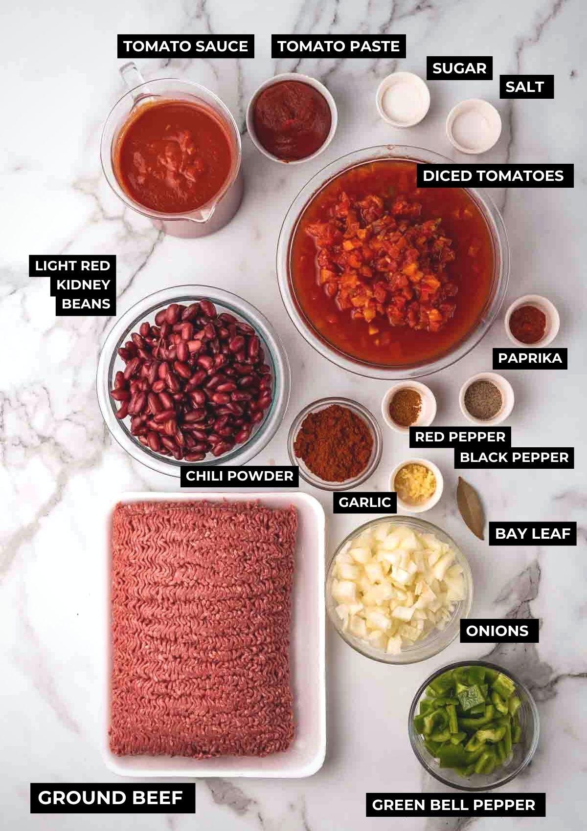 ingredients for slow cooker botifarra chili blush