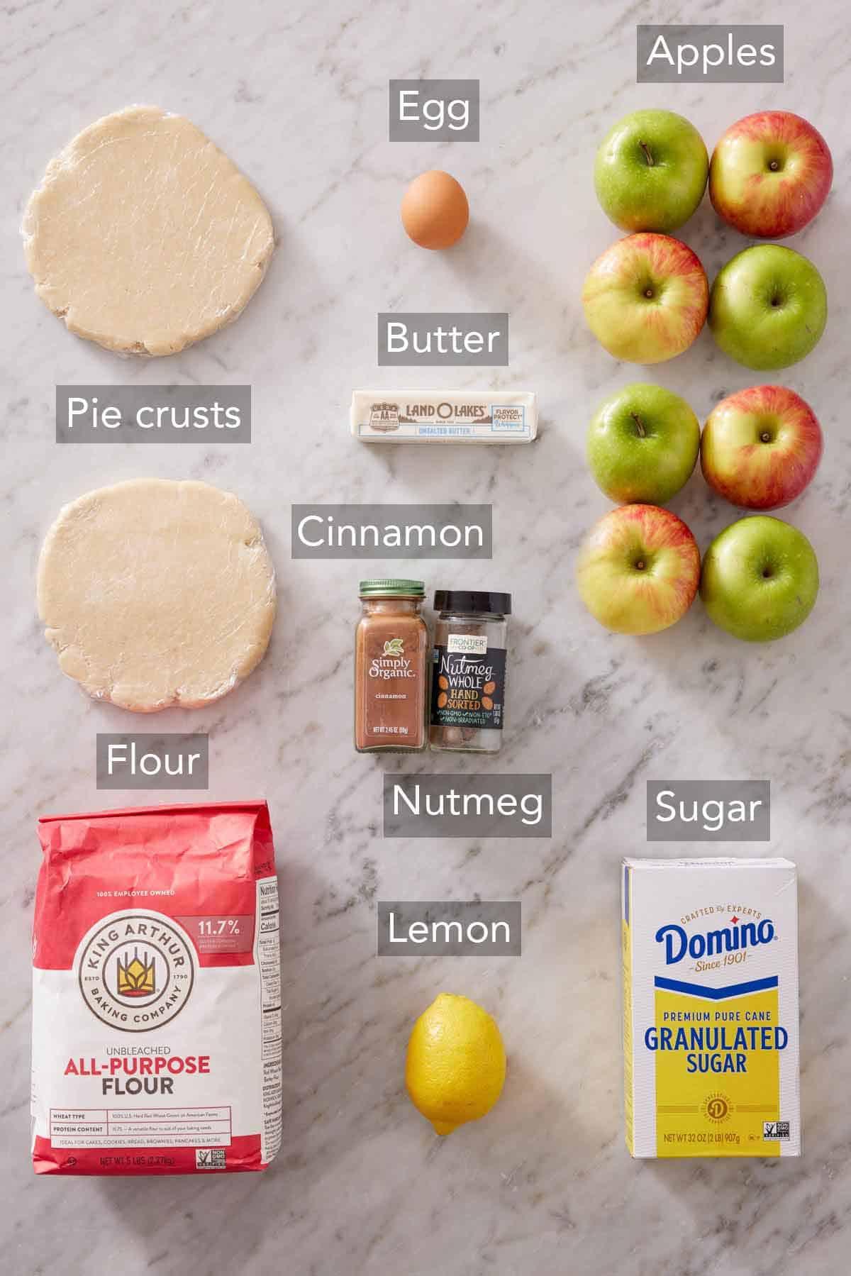 ingredients for apple pie crust