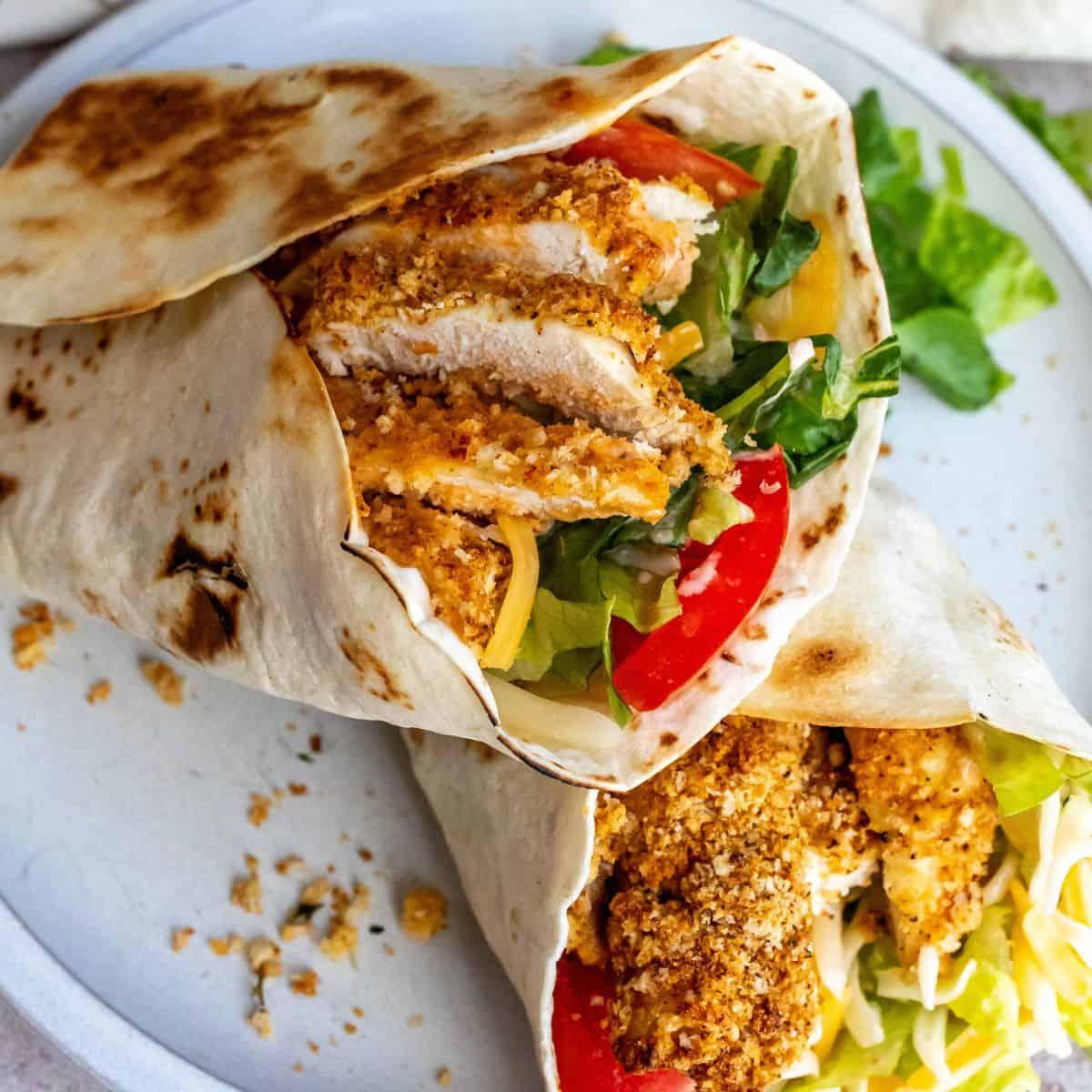 delicious wraps with crispy tortillas