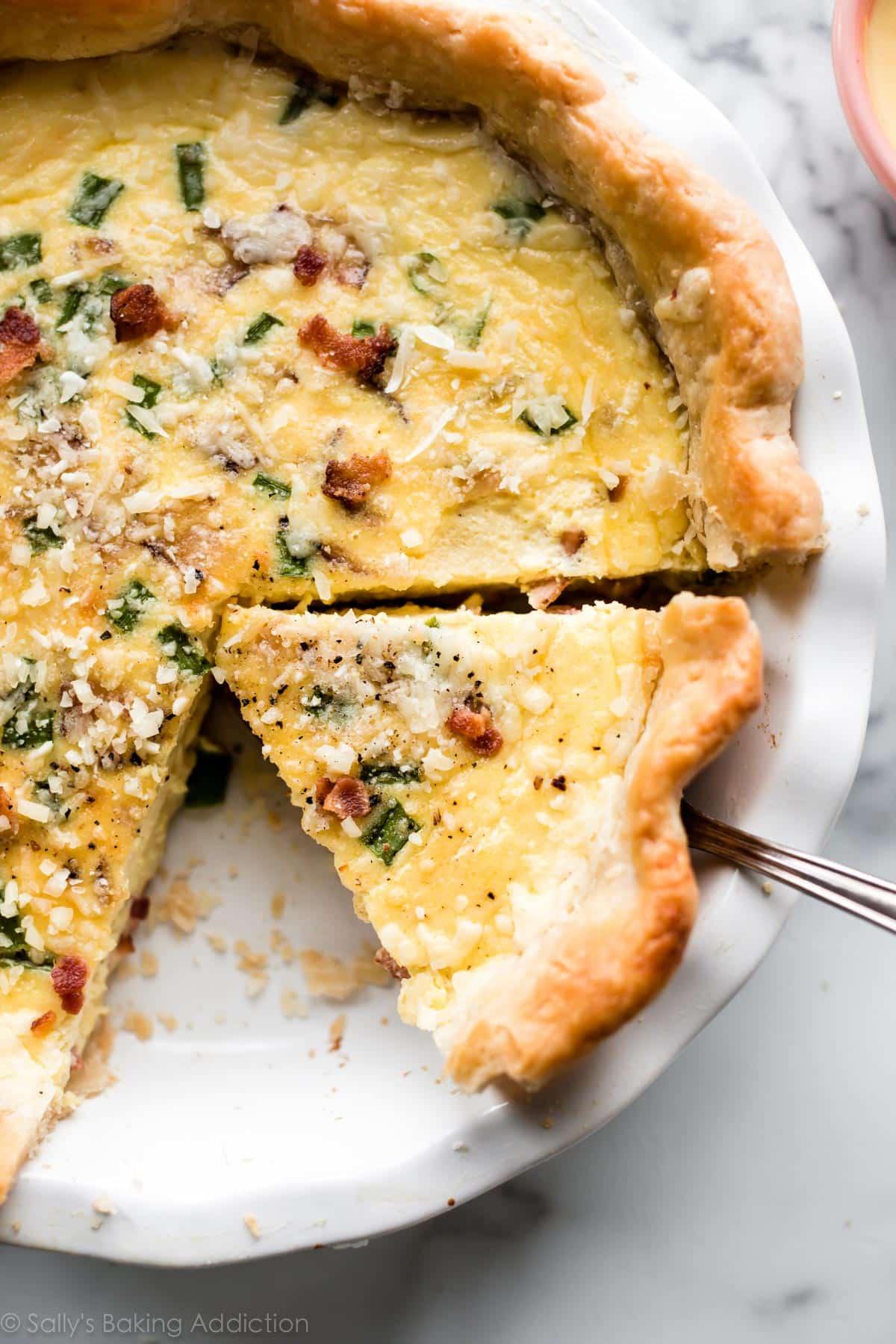 delicious homemade quiche