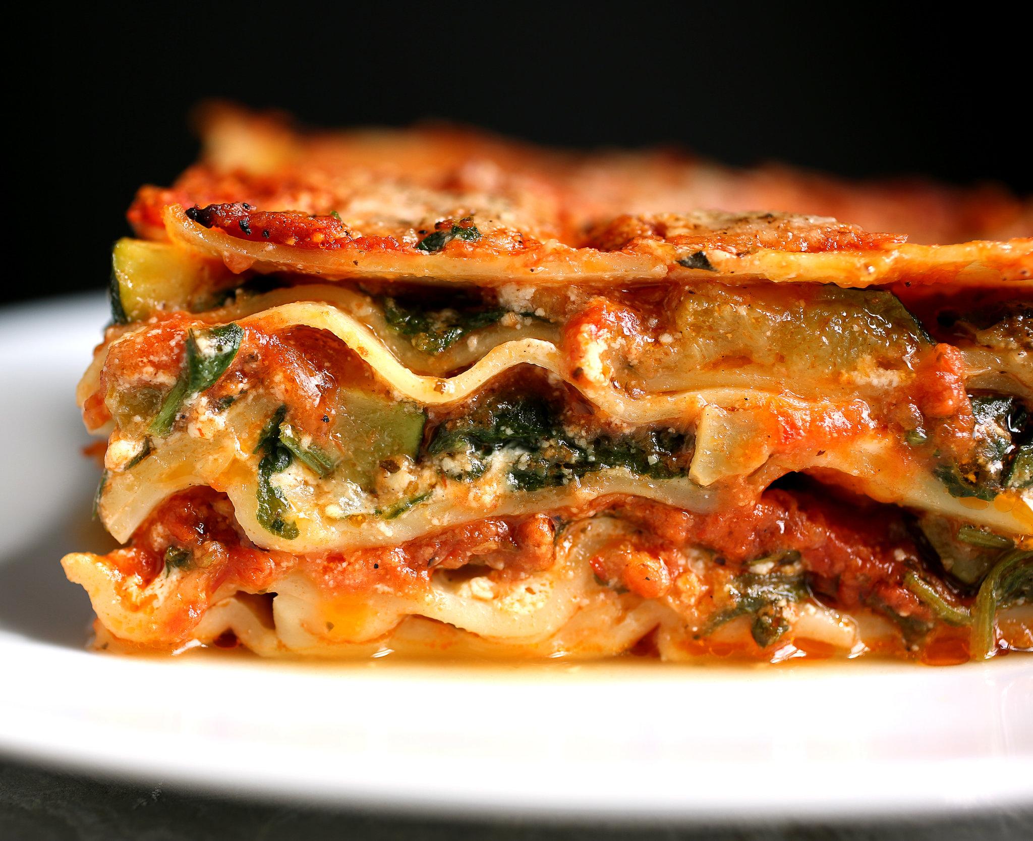 zucchini lasagna with grilled vegetables