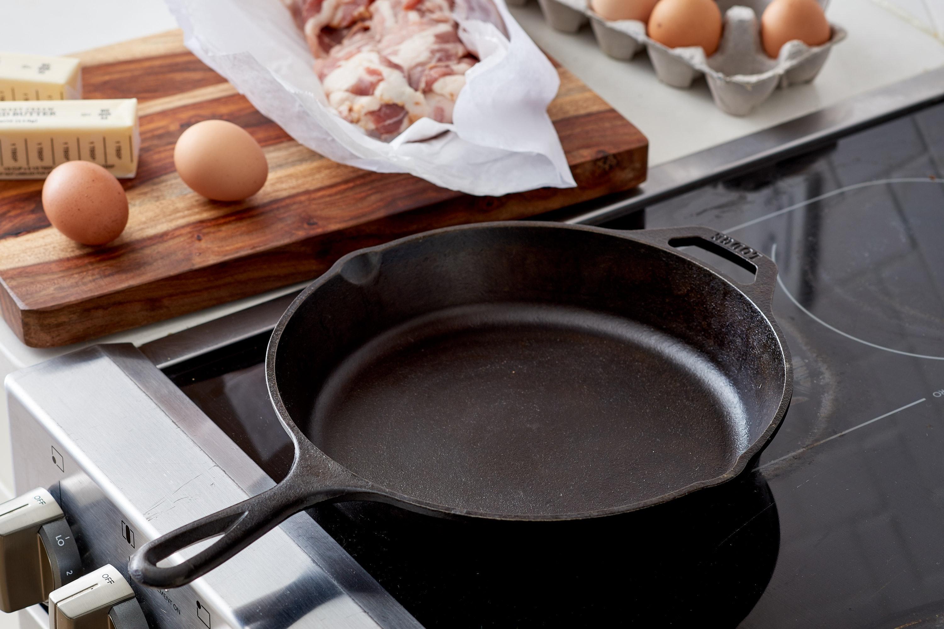 cast iron skillet on a stovetop