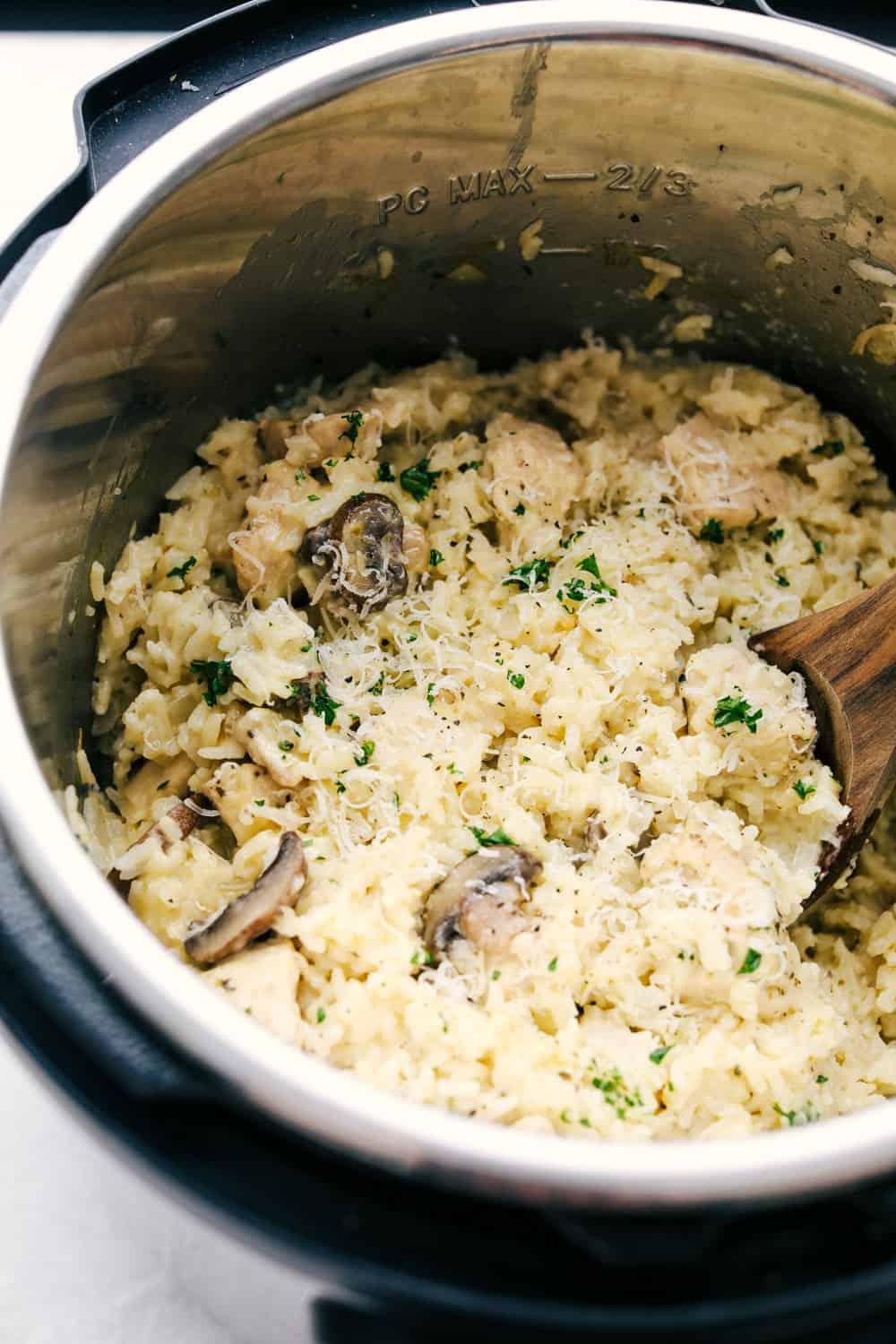 Instant Pot creamy zucchini chicken and rice