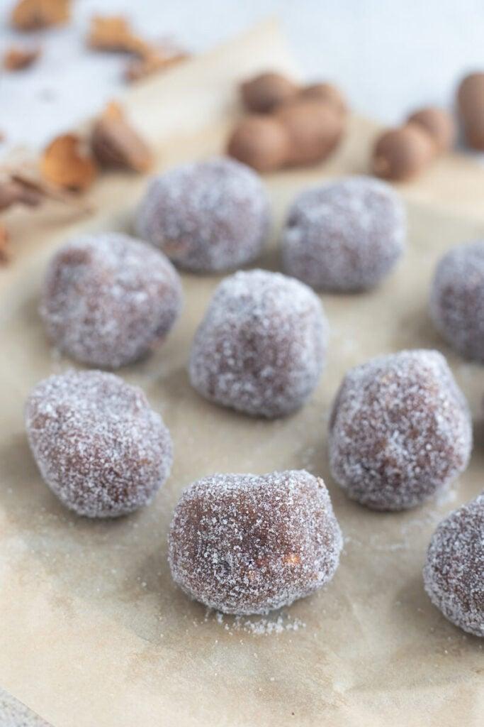 close up of homemade tamarind balls