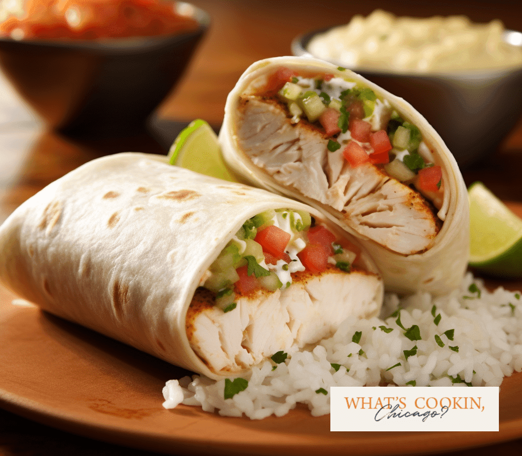 delicious seafood burrito