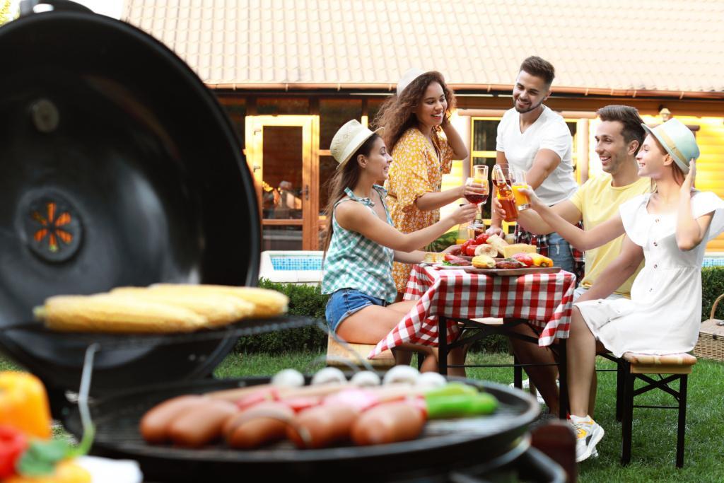 Barbecue cookout in a Southern setting