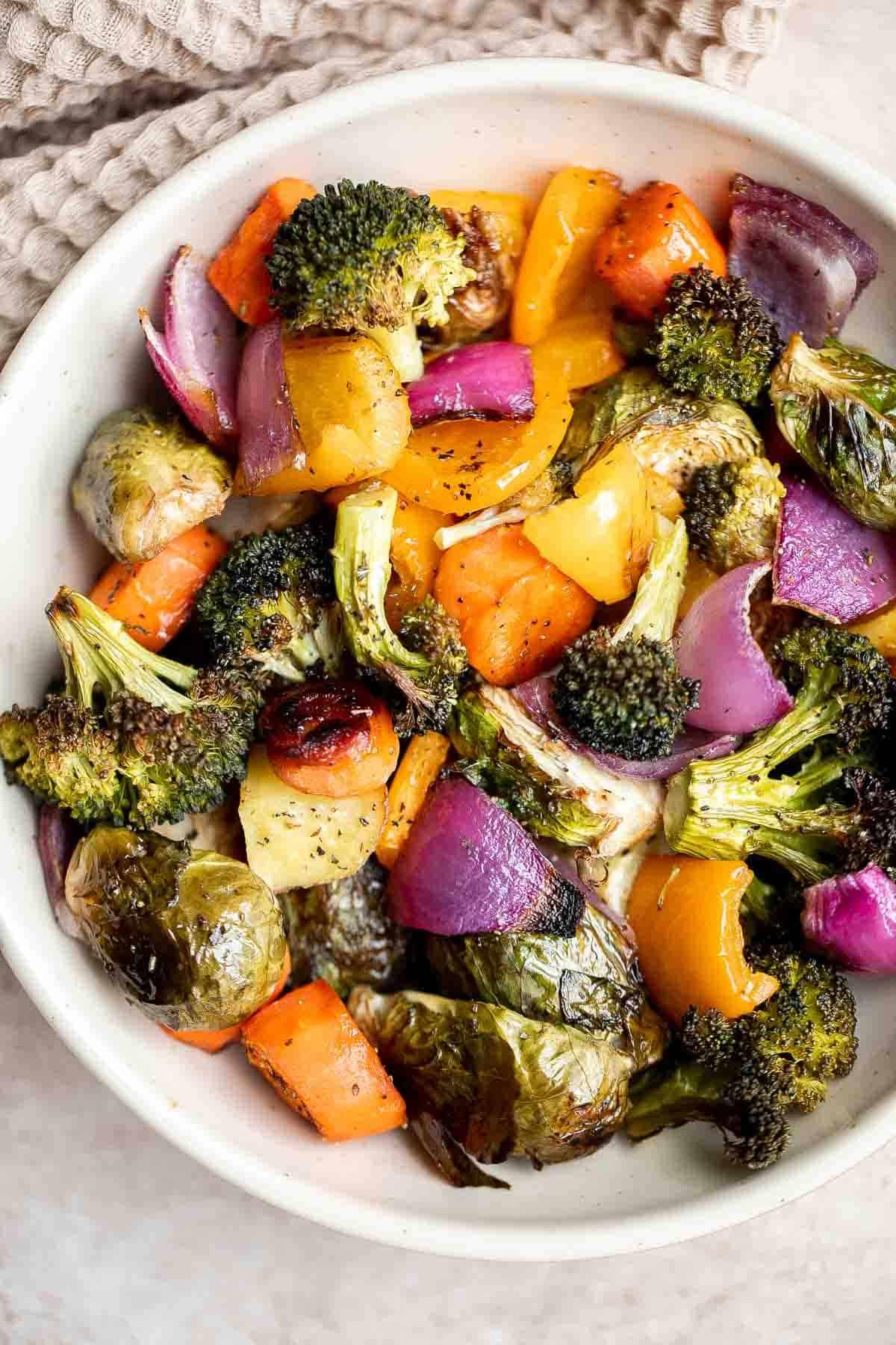 roasted vegetables served as a side dish