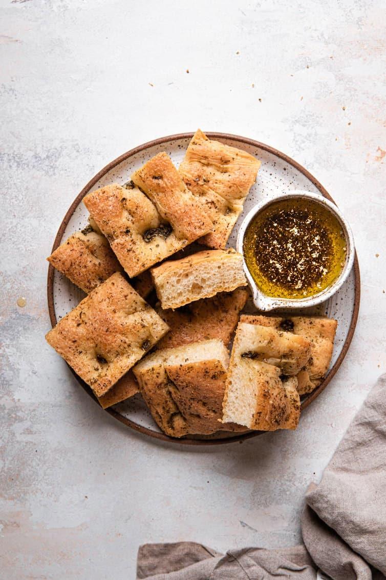 serving focaccia bread