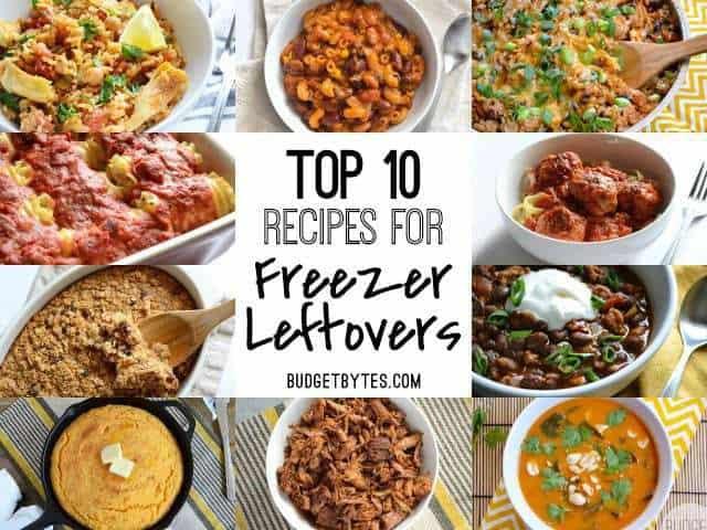 delicious freezer meal made from leftovers