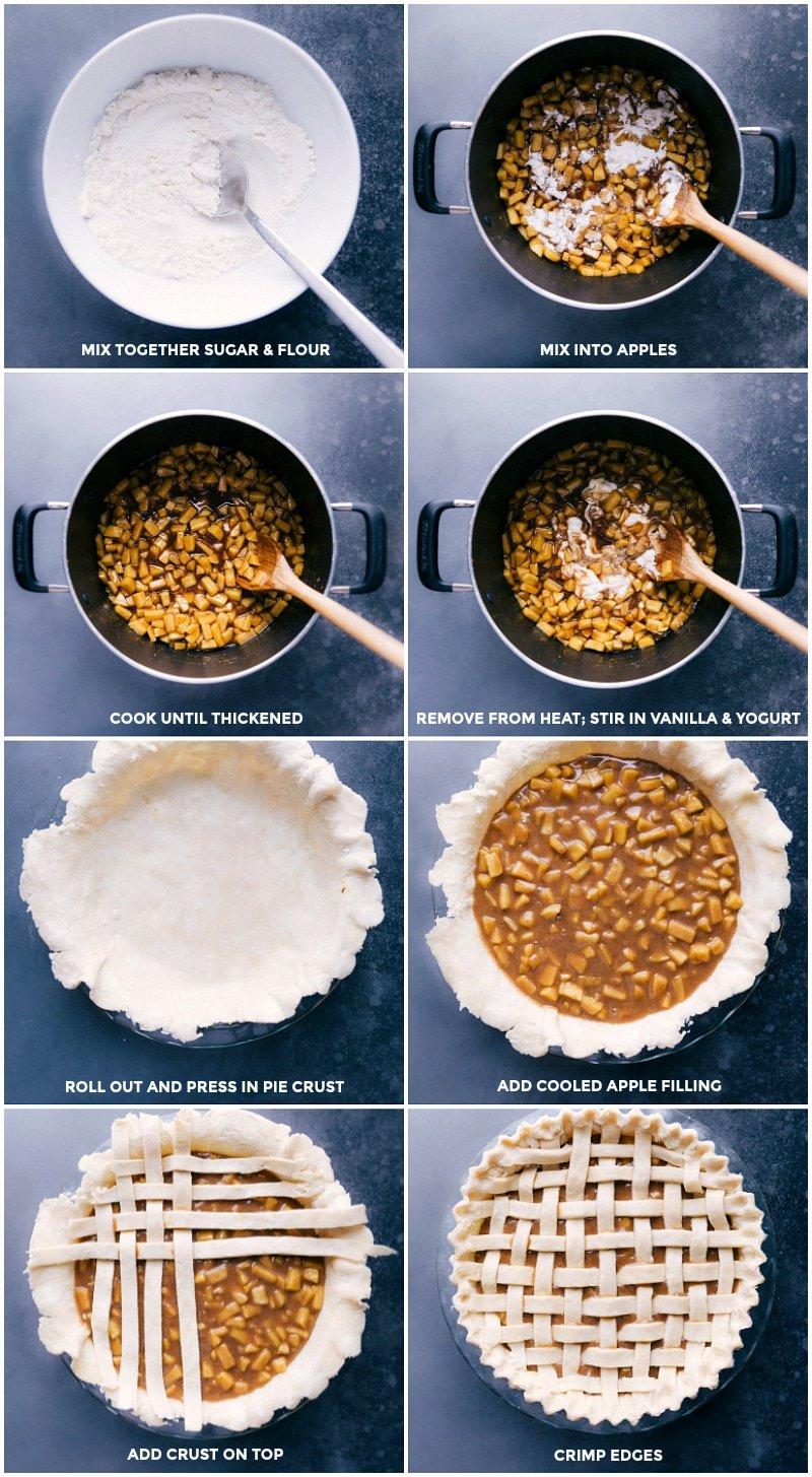 step by step instructions for making apple pie crust