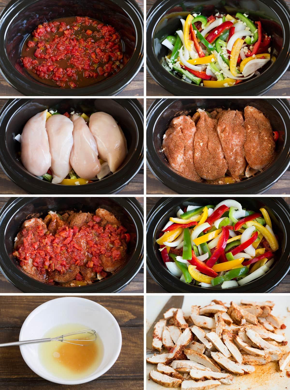 ingredients for slow cooker chicken fajitas