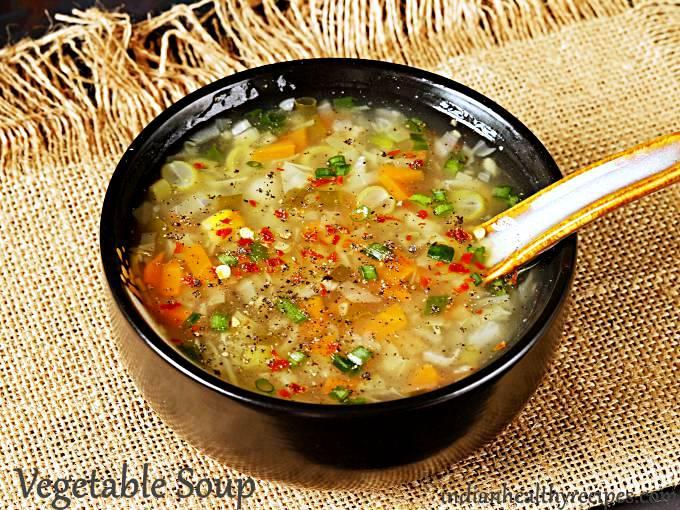 vegetable soup with vegetables