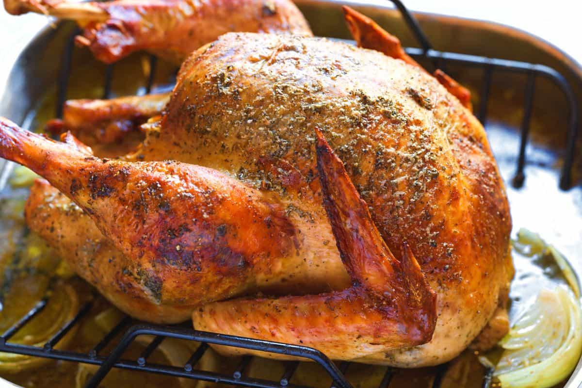 roasted turkey resting