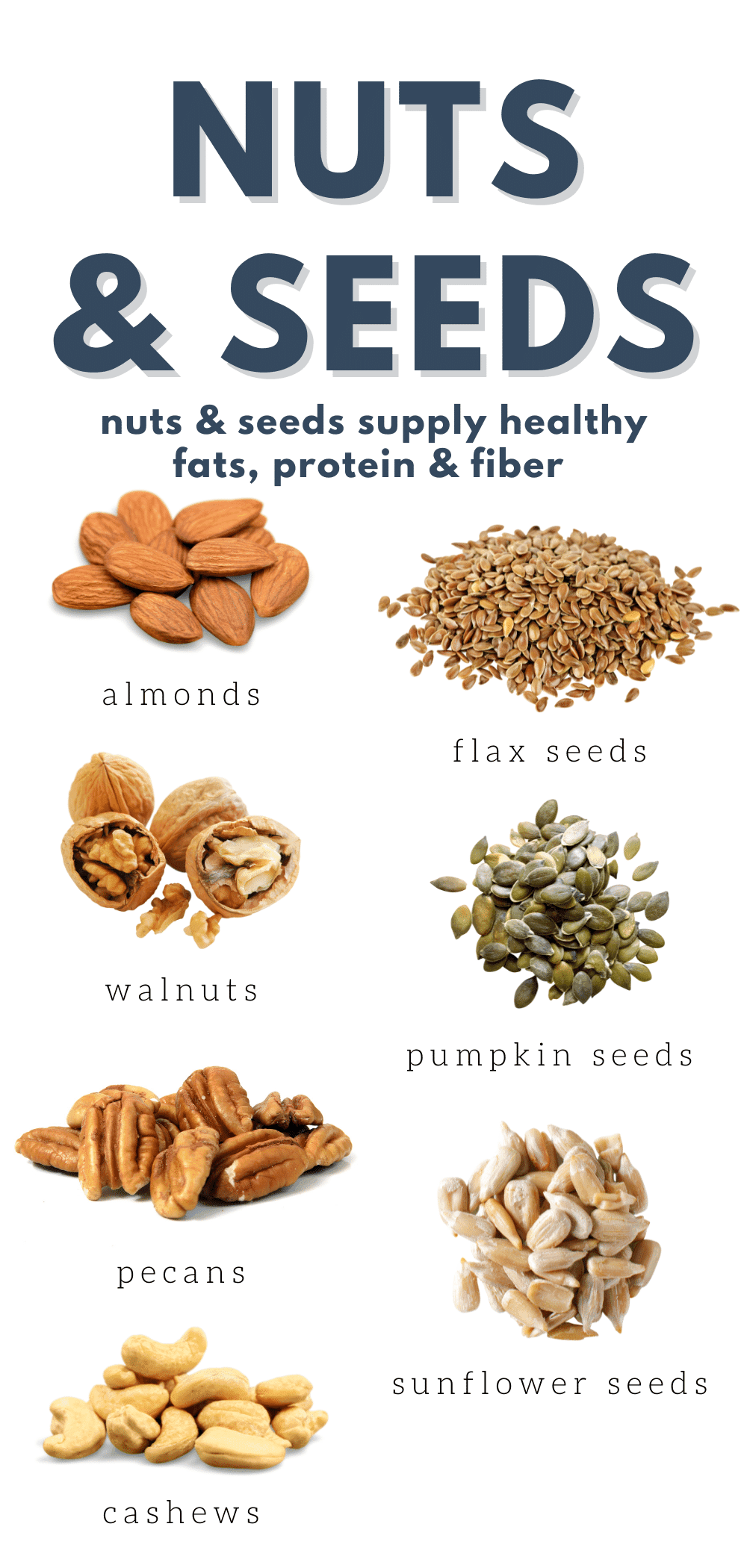 different types of nuts and seeds