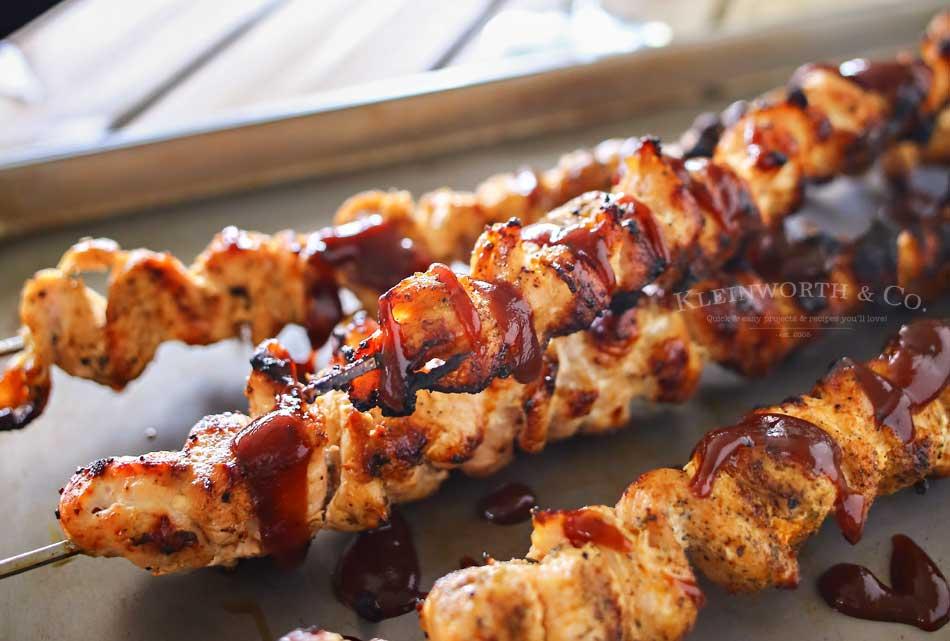 Grilled skewers at a carnival