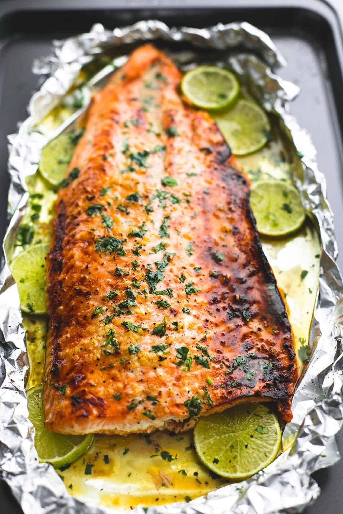 honey-cilantro glazed salmon