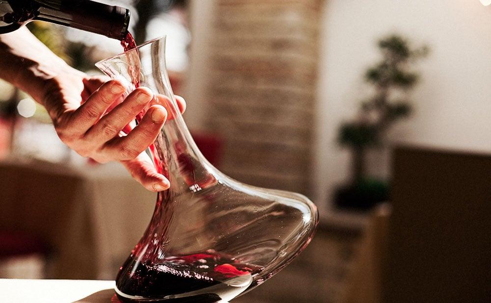 red wine decanting