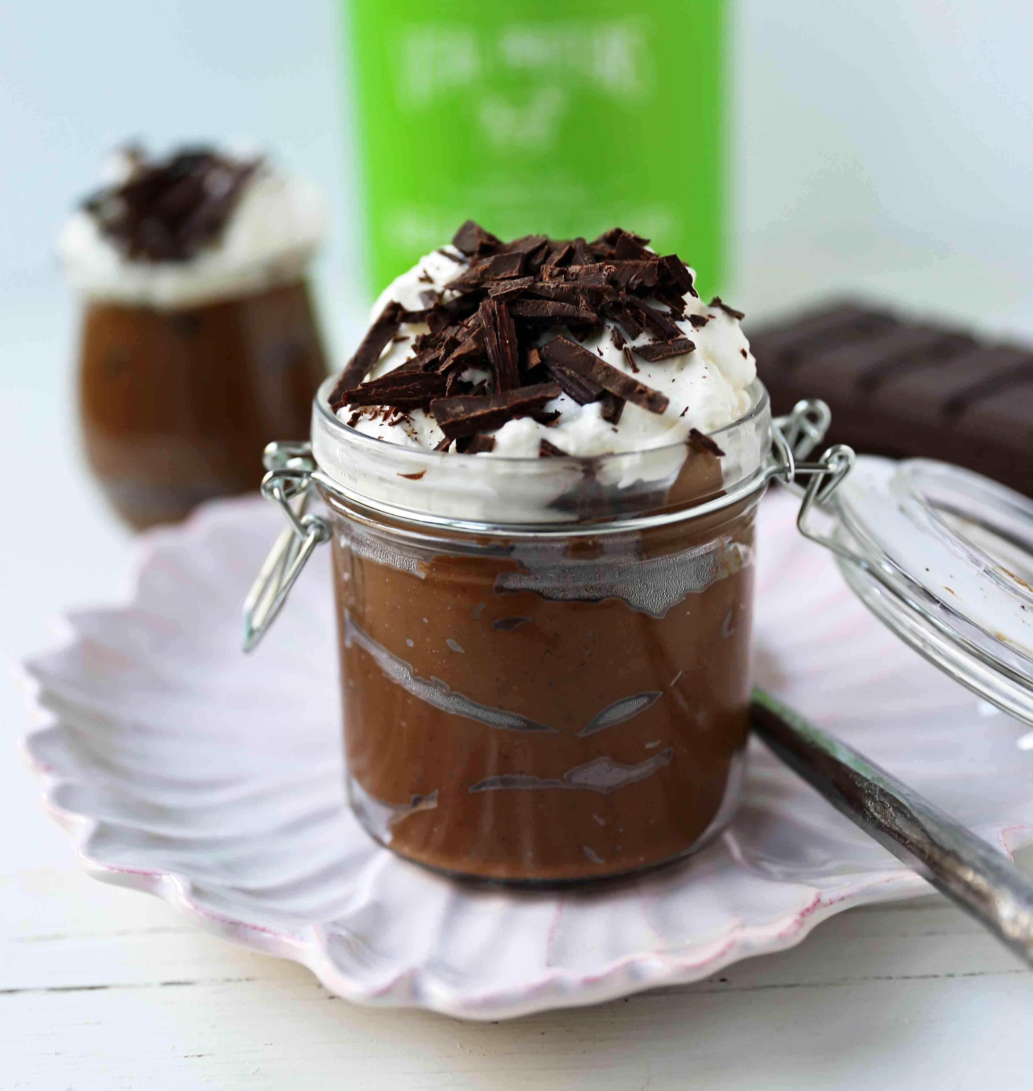 rich chocolate avocado mousse in a modern setting