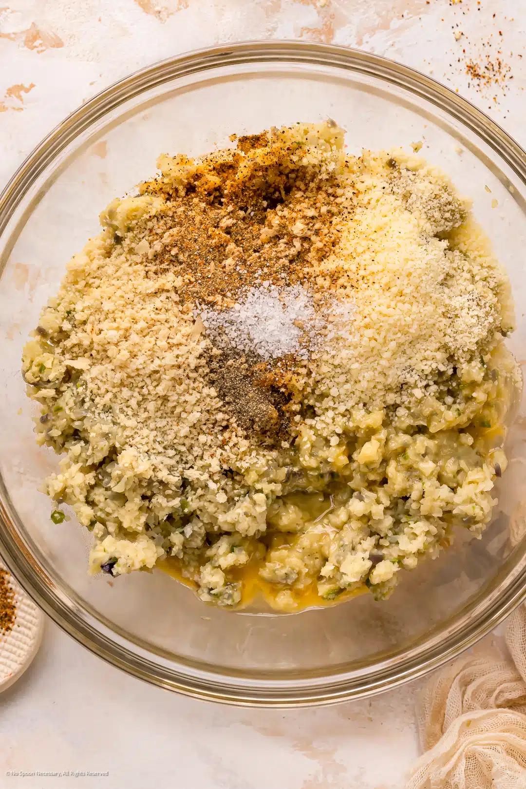 Close-up of plant-based meatballs being rolled by hand, showcasing the texture and ingredients