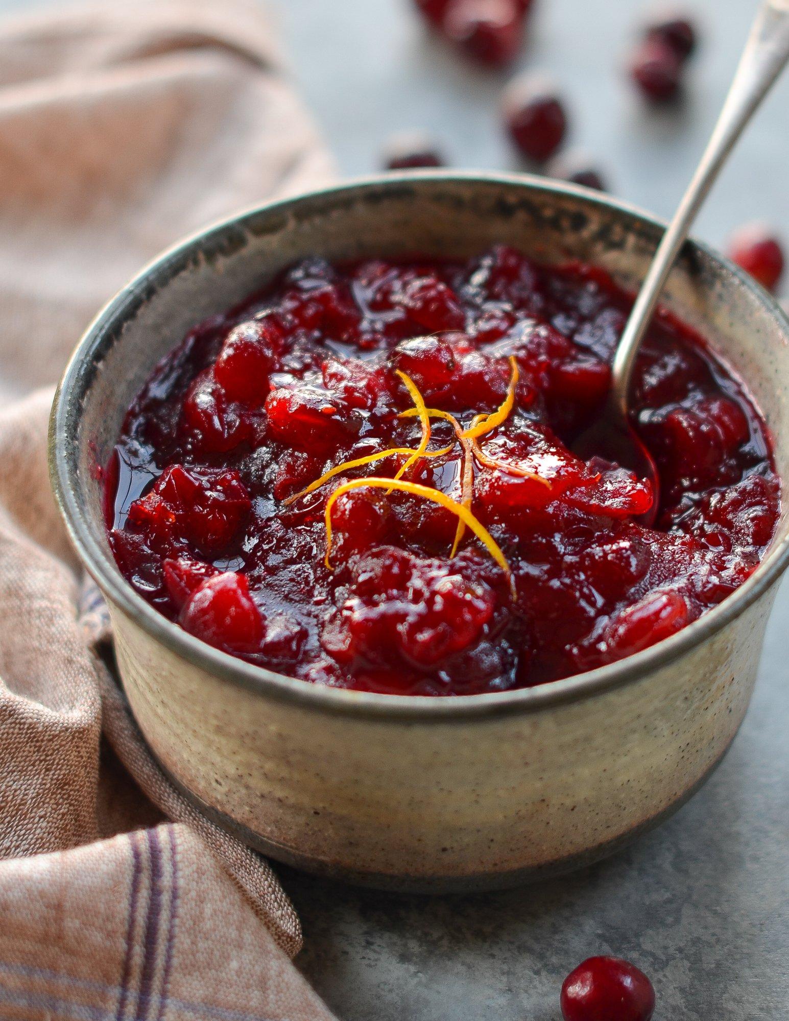 delicious homemade cranberry sauce