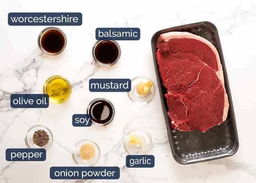 ingredients for steak marinade