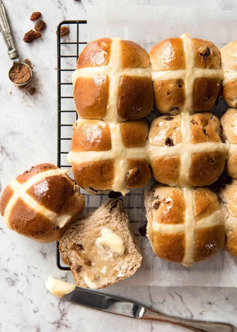 Baking hot cross buns