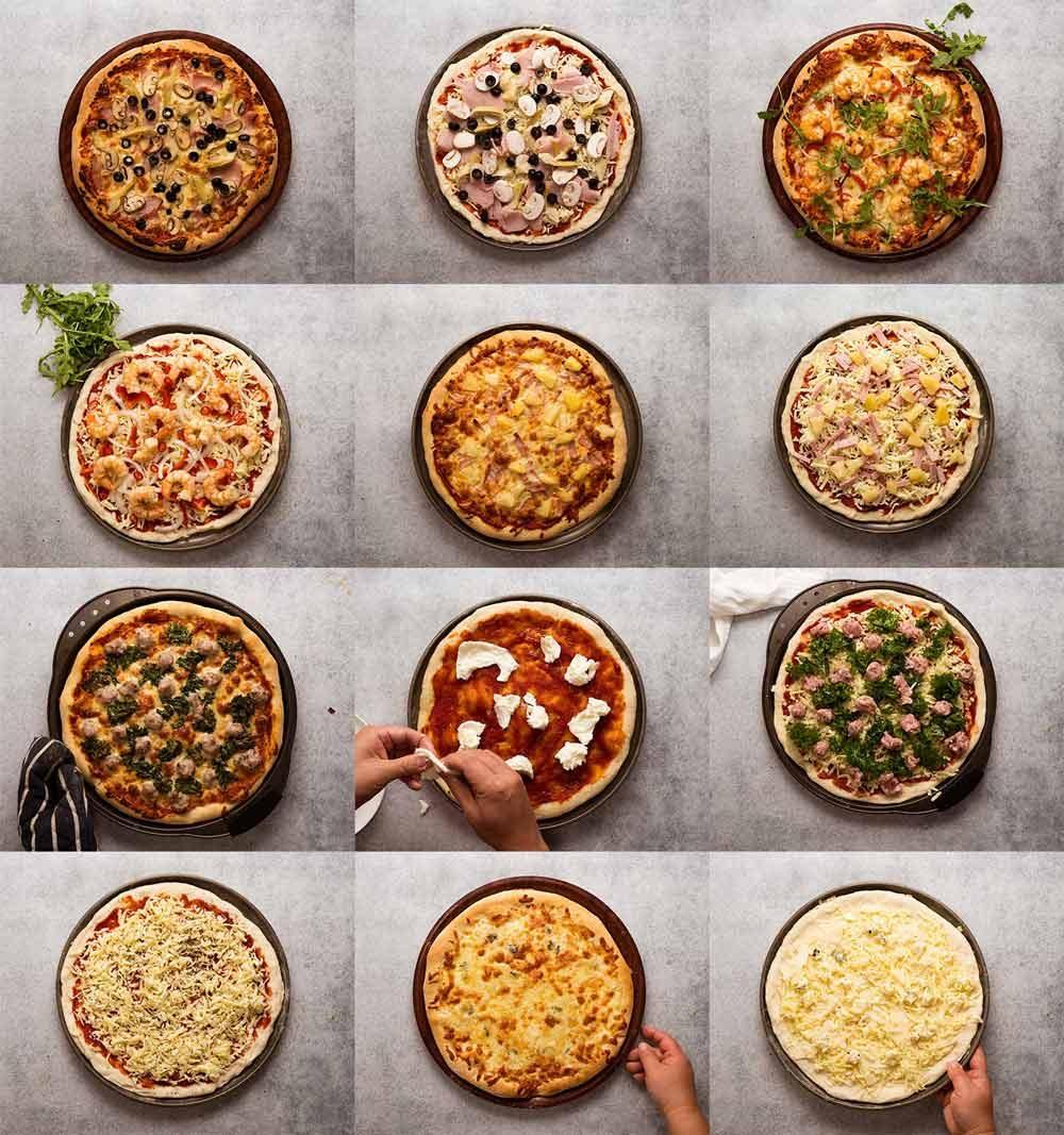 various pizza toppings